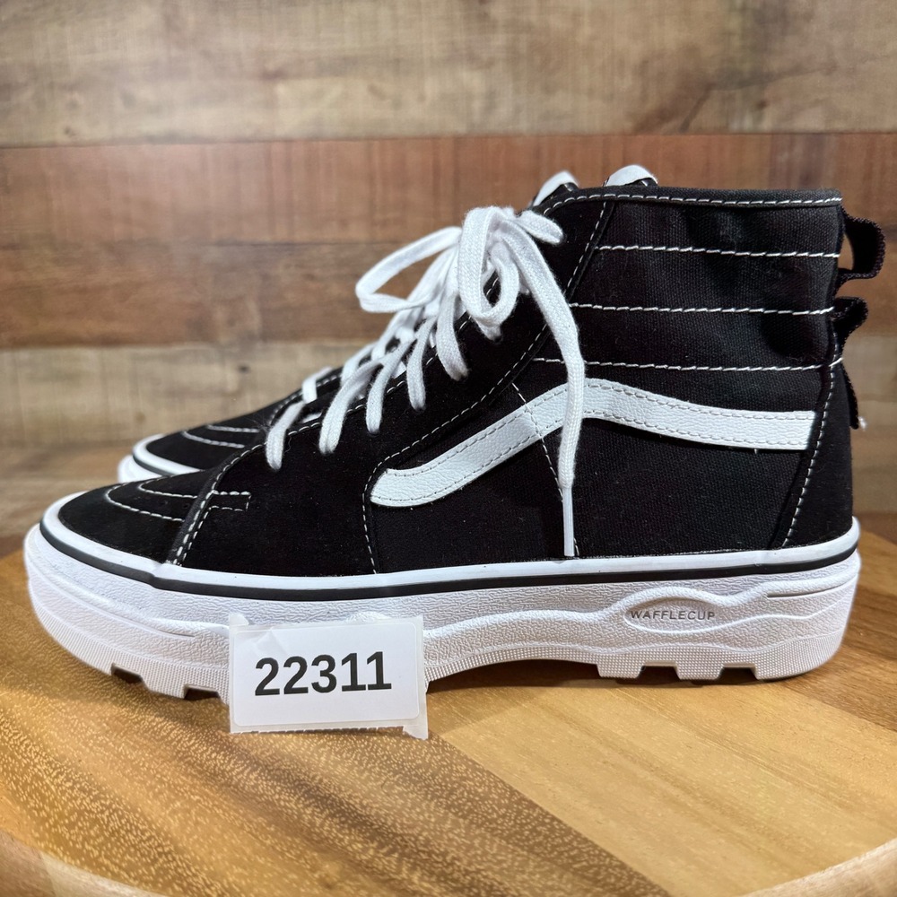 Vans Sk8-Hi Sentry WC Women 8.5 Black White Platform Lug Sole Sneaker